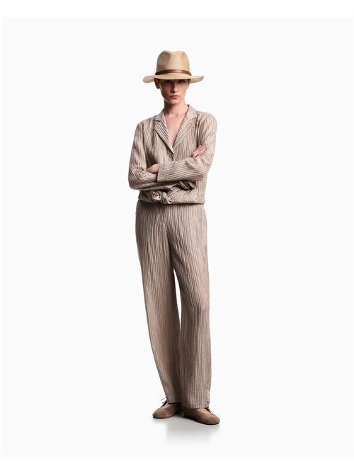 pantaloni in creponne plissé sparkling Emporio Armani | EW003446 AF20830F1013